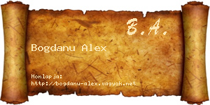 Bogdanu Alex névjegykártya